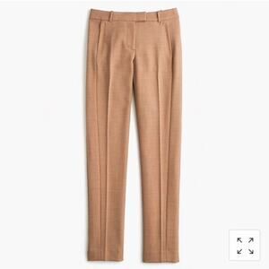 J. Crew Maddie full-length Trouser Pants Camel Tan sz 4 Wool Fall Winter Chic